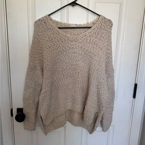 Altar'd State Cream V-Neck Sweater